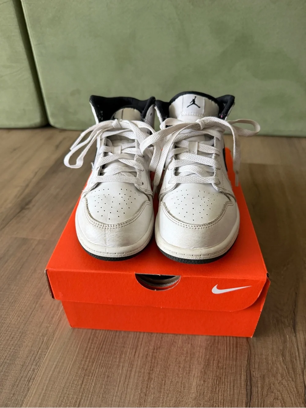 Nike Kids White and Black Jordan 1s (reverse pandas)